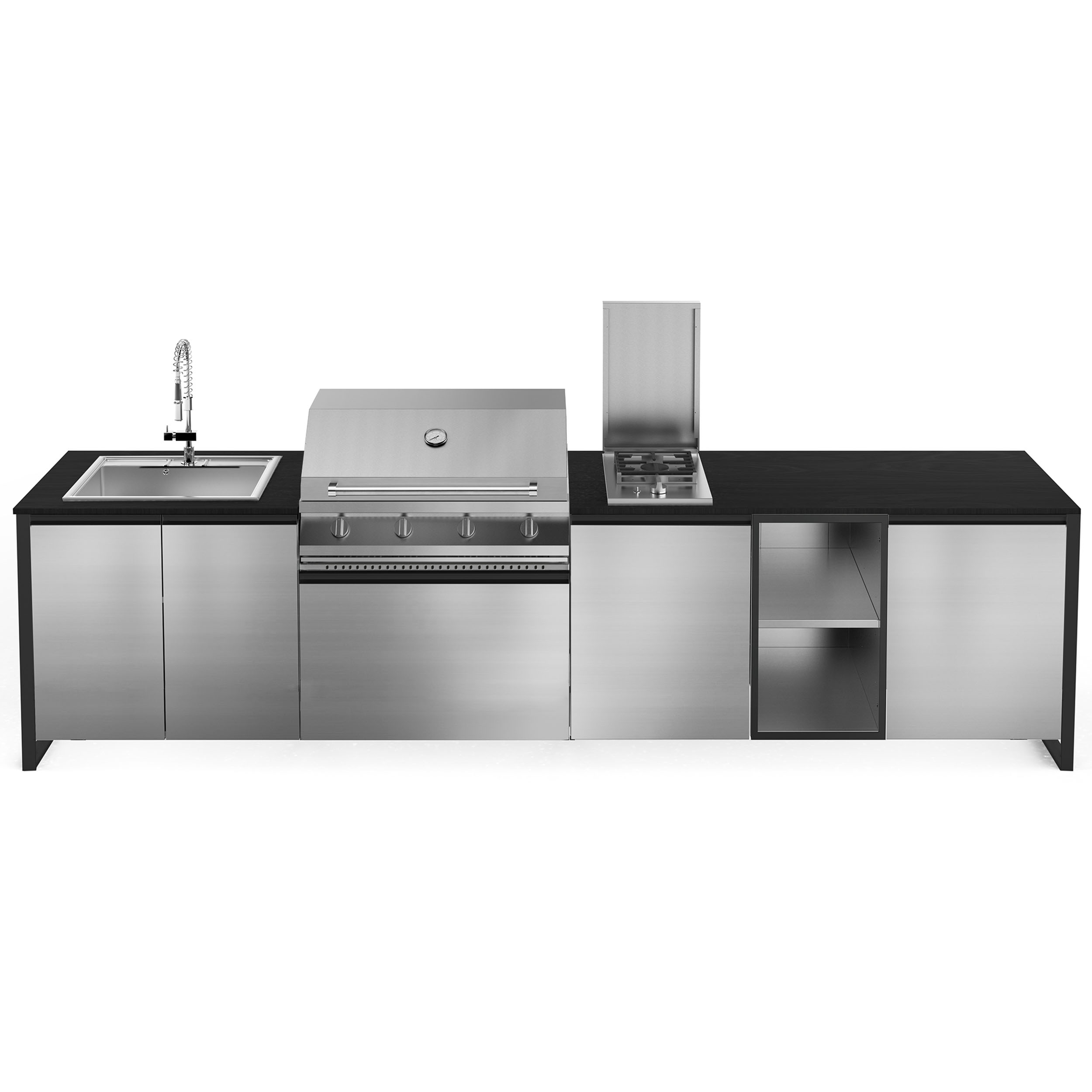 ΚΟΥΖΙΝΑ ΕΞΩΤΕΡΙΚΗΣ ΧΡΗΣΗΣ STEEL GEA MALMOLADA35580-QL-NA-SS | BBQ STEEL 90εκ. | ΝΕΡΟΧΥΤΗΣ 75εκ. | ΕΣΤΙΑ ΑΕΡΙΟΥ